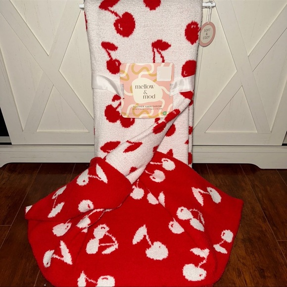 Cherry Double Sided Throw Blanket - Picture 2 of 5